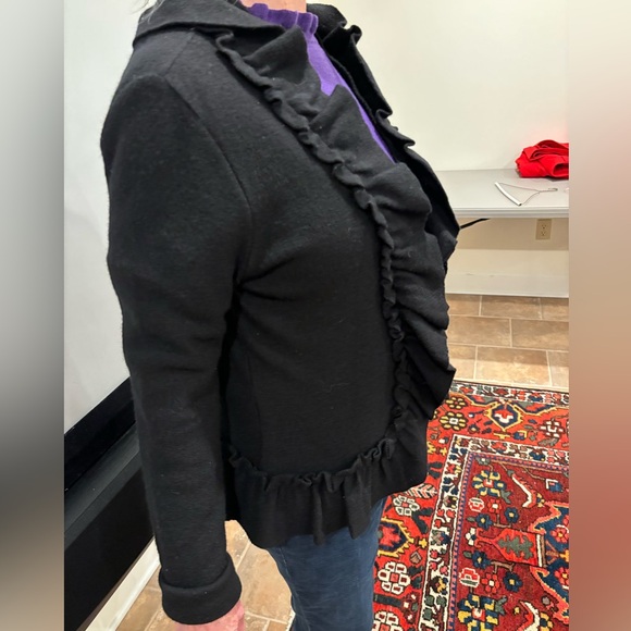 Black RuffleCardigan - Picture 7 of 9